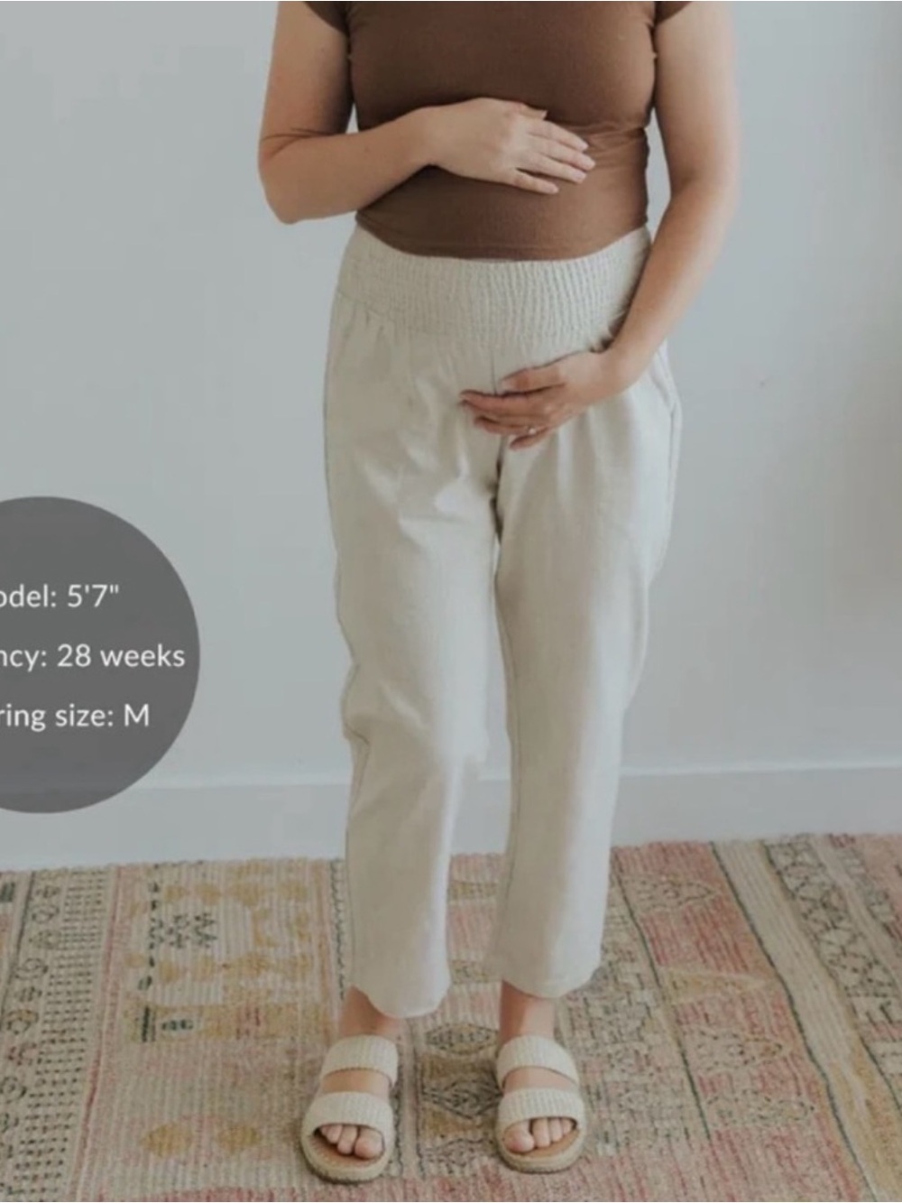 Emme linen maternity pants